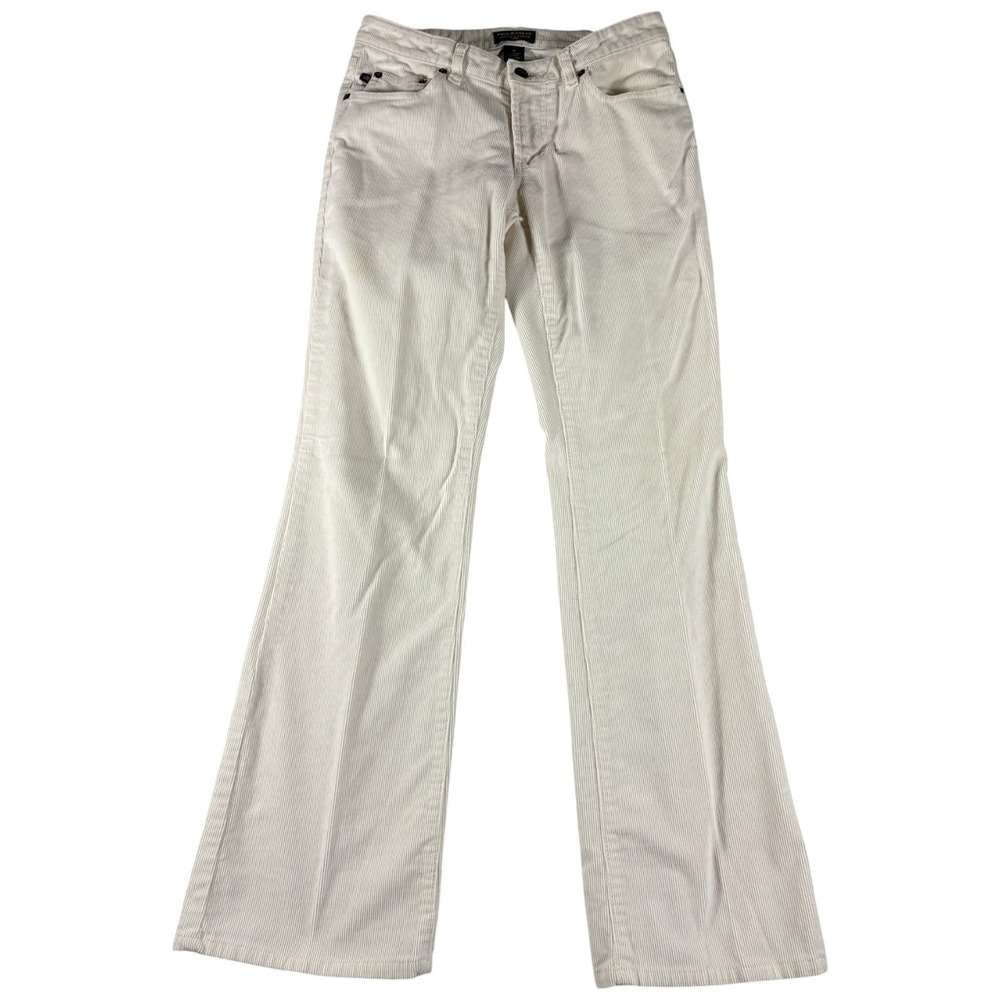 Polo Jeans Co Ralph Lauren Pants Womens 4 Cream Corduroy Bootcut Stretch Y2K
